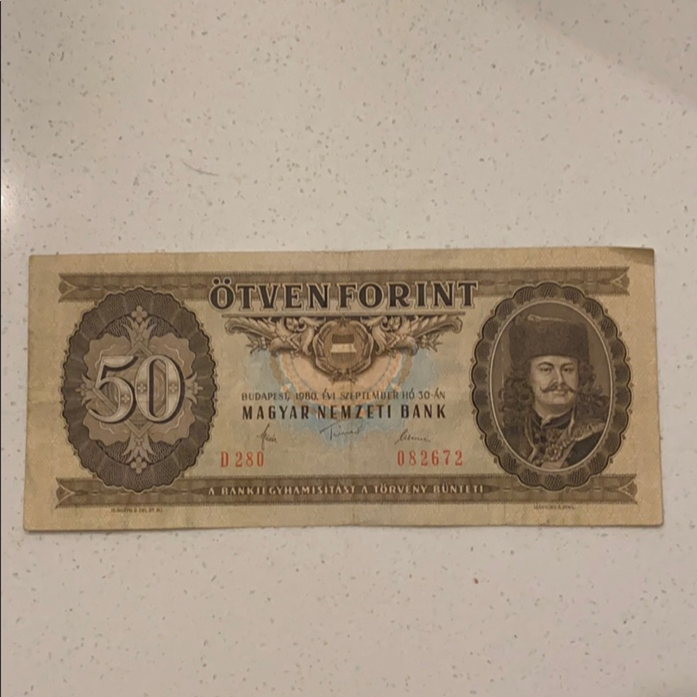 HUNGARY 50 FORINT 1980 UNC # D 280